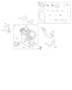 Cylinder Group Diagram and Parts List for 386447-0435-B5 200000 - 399999 Briggs and Stratton Engine
